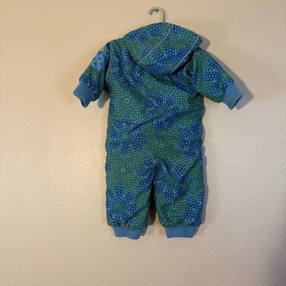 VTG Hanna Anderson Floral Blue and Green Kids winter outfit 70 - Picture 8 of 9